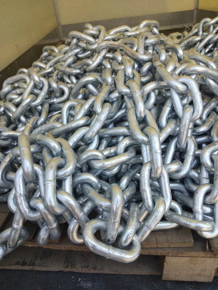 52mm Galvanized Mining Conveyor Welded Round Steel Link Chain